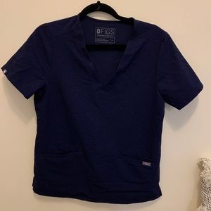 figs scrub top navy M